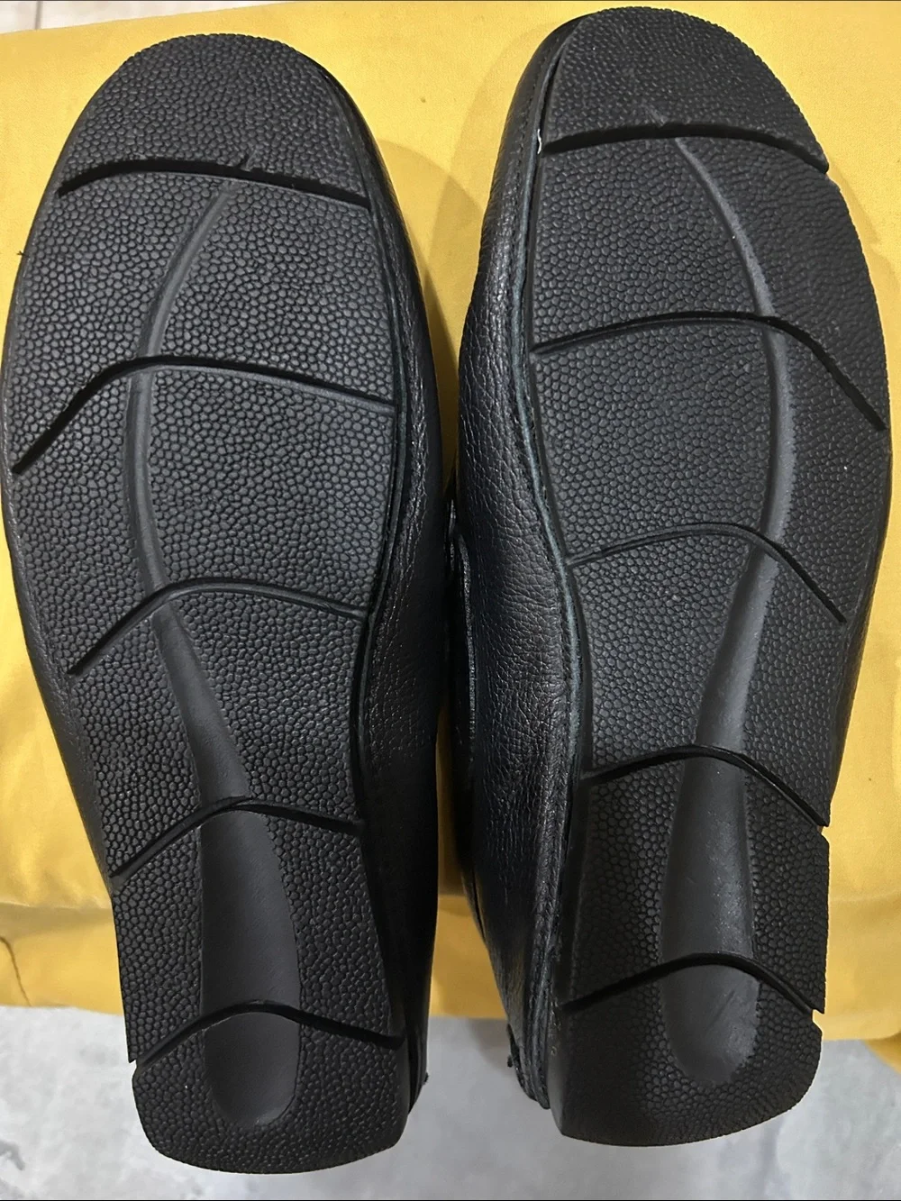 Marc Joseph Men’s Black Leather Slip-On Loafers with Silver Horsebit